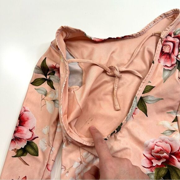 Agua Bendita Girls Floral One Piece Swimsuit Size 4 - Picture 4 of 8